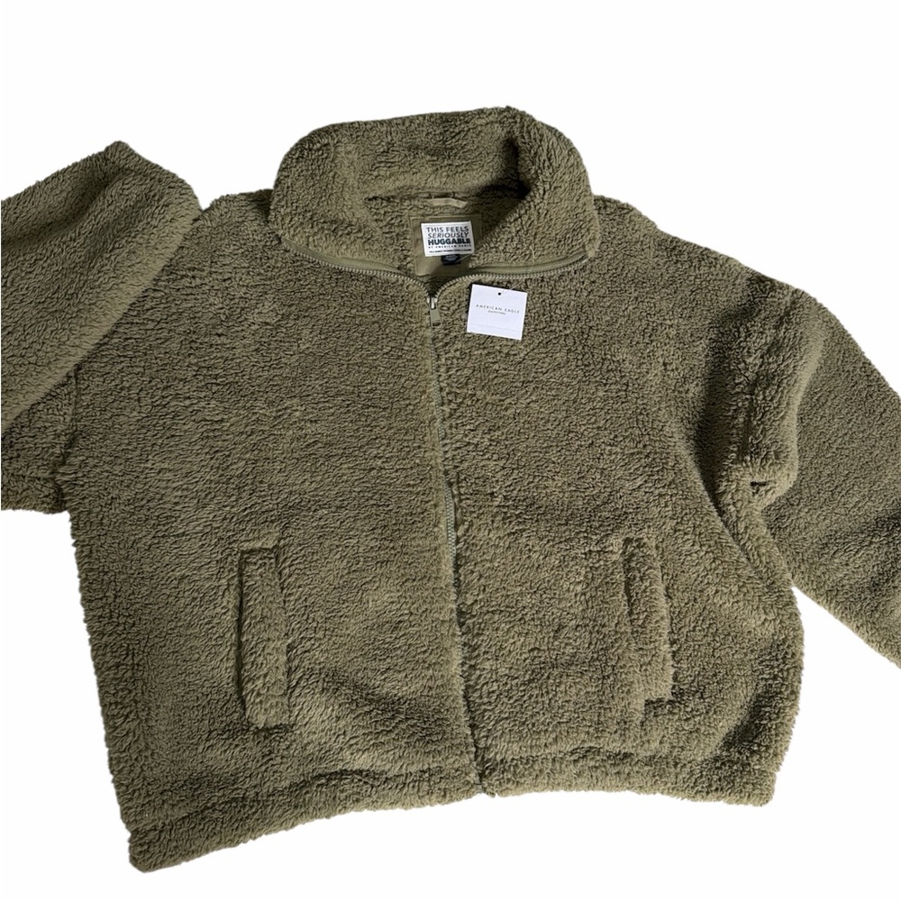 American Eagle Fleece Zip Up - Picture 2 of 6